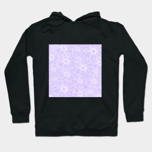 Lilac flower line print Hoodie